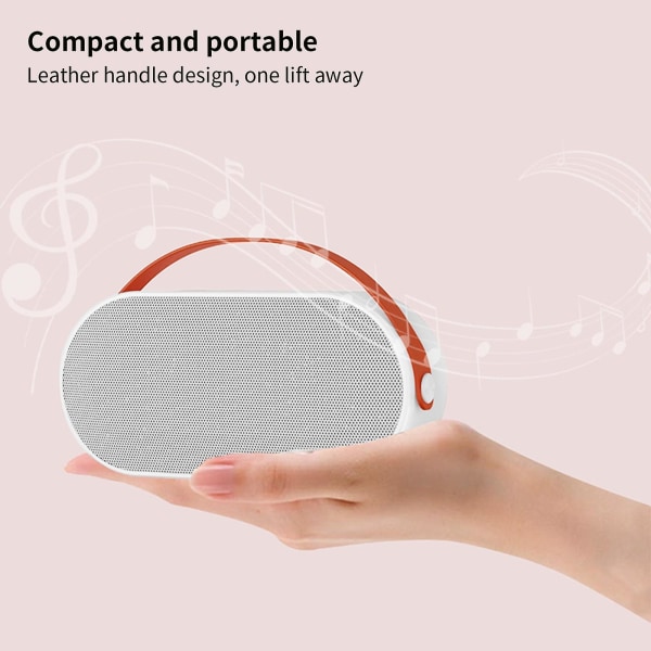 Bluetooth 5.3 Hemma Sång Bluetooth Audio Trådlös Mikrofon Hem Samling Mikrofon Högtalare Integrerad Sång Set 20240504（Vit）