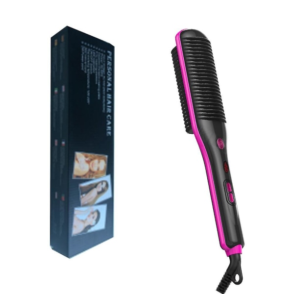 Elektriska hårborstar raka kammar raka hårkam（Grå med låda）