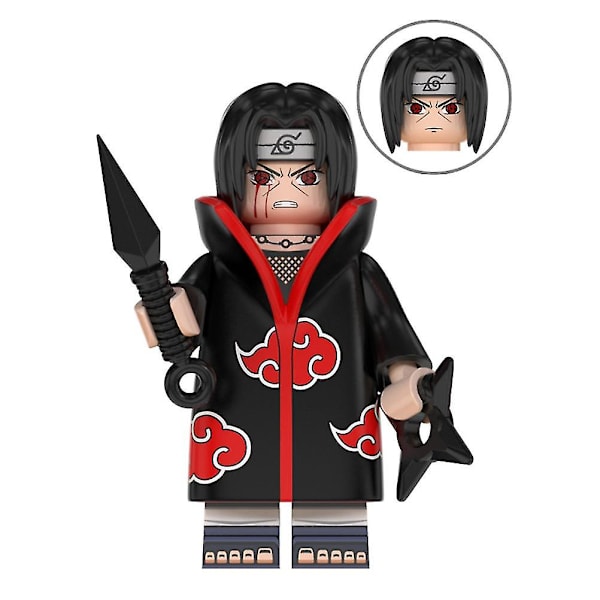 8 stk. Anime Naruto Mini Actionfigur Legetøj, Byggeklodser Legetøjssæt Til Festartikler, Fans Gave（Formet B）