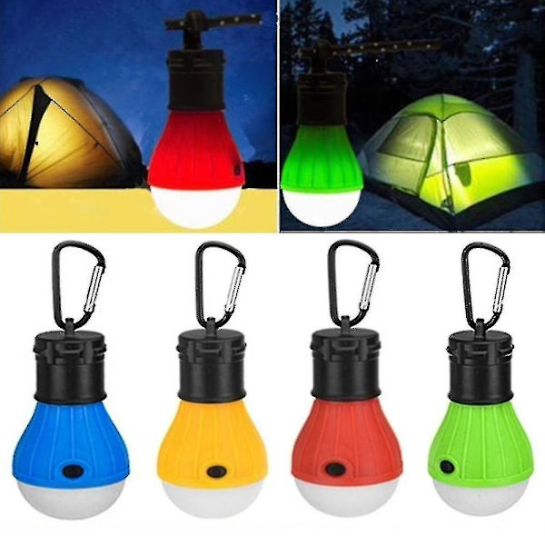 4 st LED Camping Lamp Nödlampor Bärbar Tält Lykta Vattentät Hängande Lampor