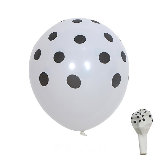 Latexballonger, 12 tum prickballonger, blandade färger, perfekta för dekoration av födelsedagsfest, julfest (vit och blå