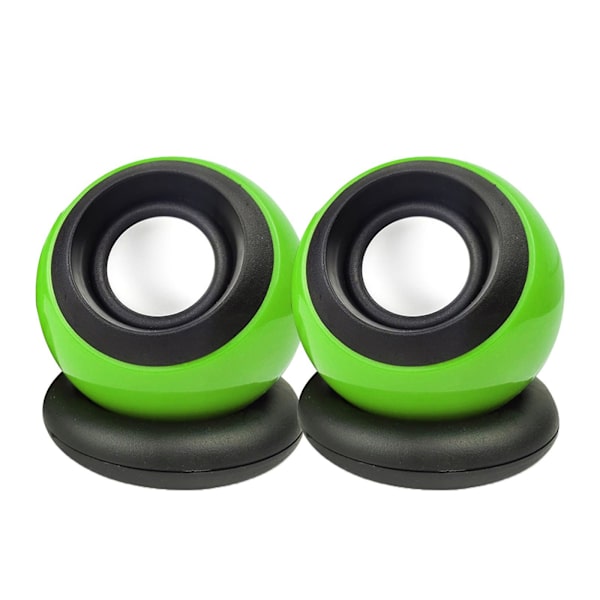 Mini och kompakt skrivbord 2.0 USB bärbar dator skrivbord liten högtalare Neutrals Magics Ball ljudsystem（Grön）
