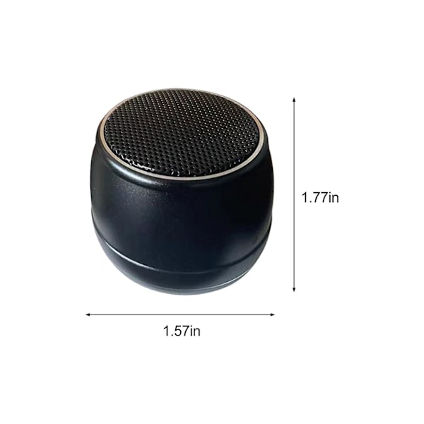 Ny F10 Bluetooth Audio Mini Hemma Utomhus Hög Volym Liten Stålkanoner Trådlös Kopplad Röst Högtalare（Svart）