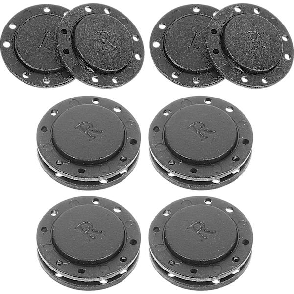 Par magnetiske knappe frakkeknapper Usynlige trykknapper Diy sytilbehør (sort, diameter 2,6 cm) (2,6x0,2 cm, sort)