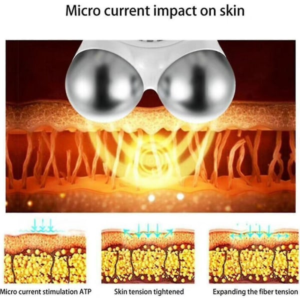 Mikrostrøm Ansiktshudstramning Løfteenhet Ansiktsskjønnhetsmaskin for kvinner Gaver（Hvit）