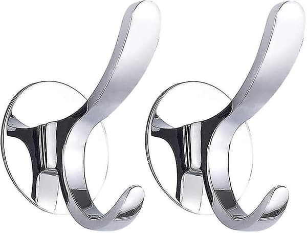 Badrumshanddukskrokar utan borrning 2-pack