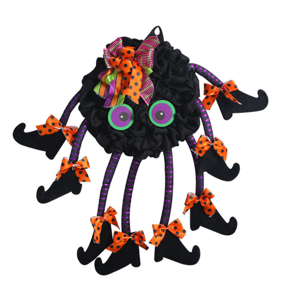 2023 Ny Halloween Multi-Legged Spider Dørhengende Halloween Kranser for Inngangsdør Horror Witch Krans