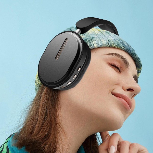 Headset Bluetooth hörlurar Brusreducering Plug-in Trådlöst stereoheadset（Svart）
