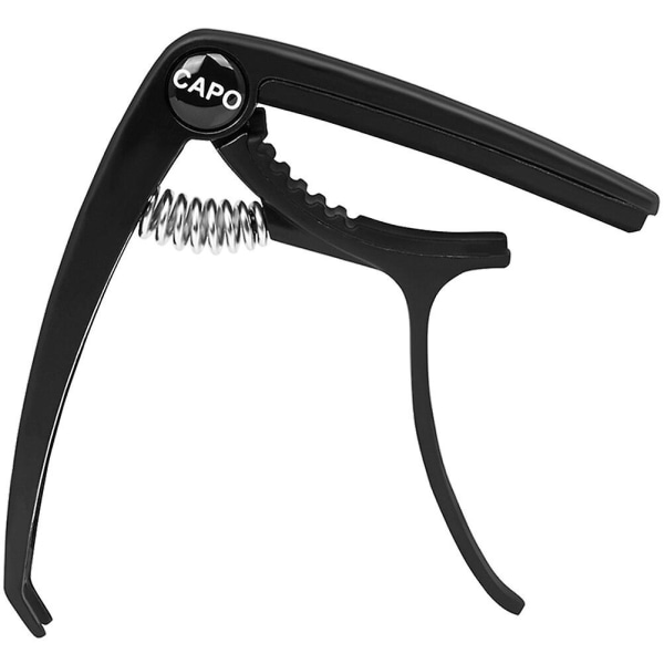 Metallgitarr Capo Akustisk Gitarr Capo Elektrisk Gitarr Capo Basgitarr Capo Gitarr Tillbehör (1.5X7.5X9cm, svart)