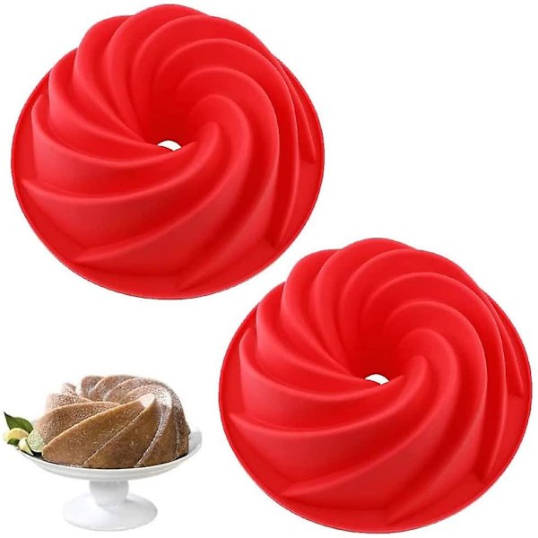 Silikone kageform formet kageform kageform muffinform speciel form til køkkenbrød eller brød 9 tommer 2 stykker