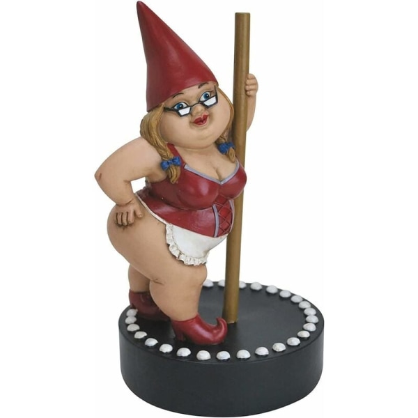Roliga trädgårdstomtar, utomhusträdgårdstomtar, trädgårdstomtar i harts, leende tomtefigurer, miniatyrträdgård och bordsdekoration figurer, 13 cm x 7 cm