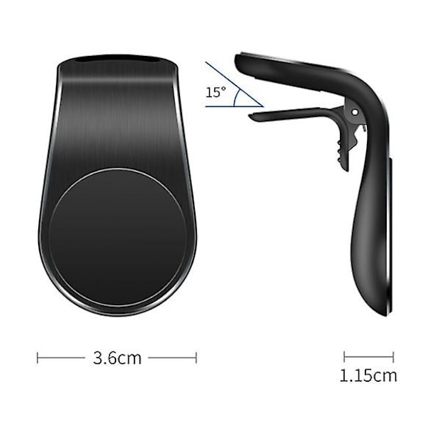 Bilhållare, magnetisk telefonhållare för bil, Magsafe-bilhållare för instrumentpanel, böjbar minnestitaninstrumentpanel, vindruta (svart)