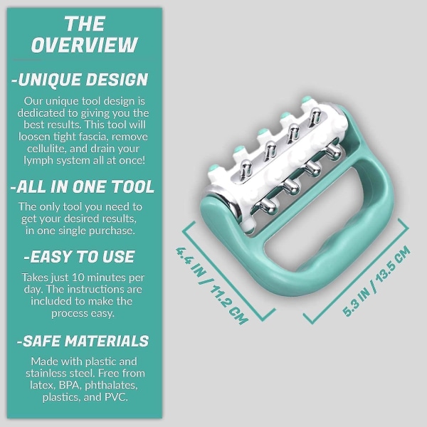 Lymfedrænage Massager & Fascia Roller | Dybdegående Lymfemassager Til Lår, Balder, Ben, Ryg Og Krop