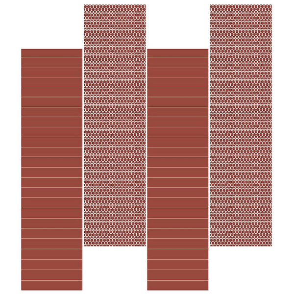 48 bitar av tändstickspinnar, tändstickspinnar, tändsticksstickor (5,5X1,7X0,1CM, mörkröd)