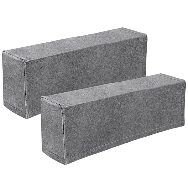 Vosarea 2-delt sæt universelle sofa armlæn covers elastisk armlæn beskyttelse klud ensfarvet armlæn beskyttelse klud (grå)