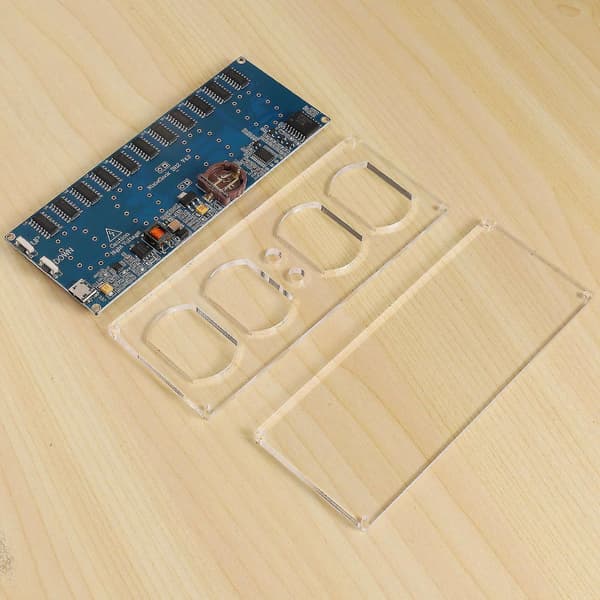 Diy In12 In-12 Nixie Tube Pcba Kit Digital Klocka Vacker Present（blå）