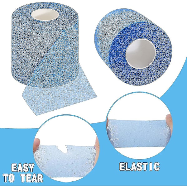 3 stk Athletic Pre Wrap Tape For Sports Mimenor（Blå）