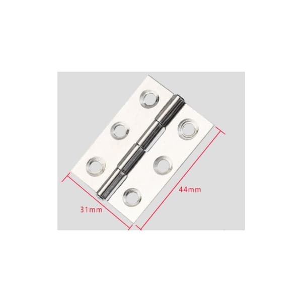 Hinge, Rostfritt Stål Hinge, 20 st Små Hinge, Hinge, Platt Hinge, Hinge för Hem Möbler Hårdvara Skåp Guard Dörr Låda (3 Hål 2 tum)