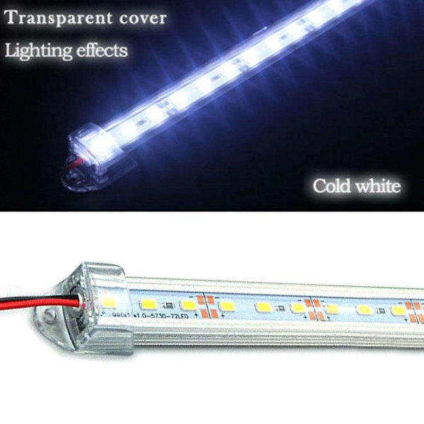 2023 Ny uppgraderad 12V 18W 50CM U Aluminium Shell LED-listfältljus för skåp（Vit）