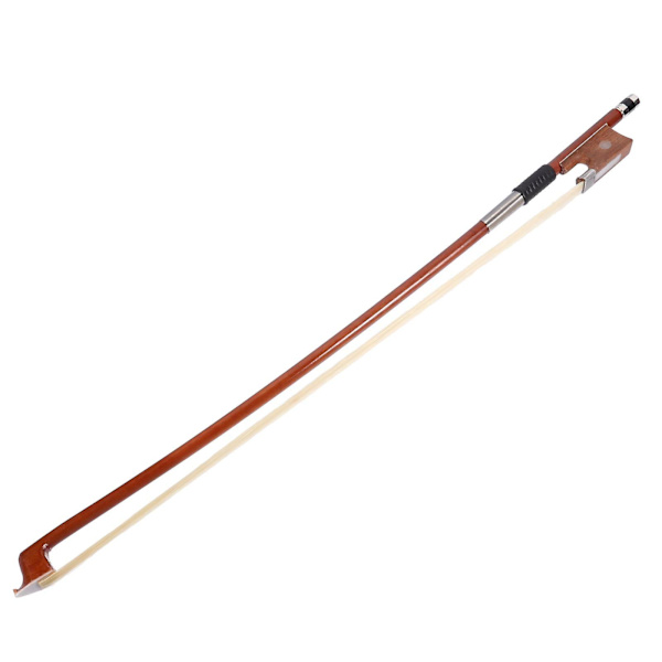 1/10 Violinbåge ersättning rosenträ violinbåge med hästtillbehör (45X2cm, slumpmässig färg)