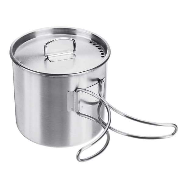 500 ml rostfritt stål vattenmugg med lock (silver)