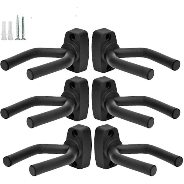 6 st gitarrhängare väggfäste för alla storlekar gitarr bas mandolin banjo（6 pack）