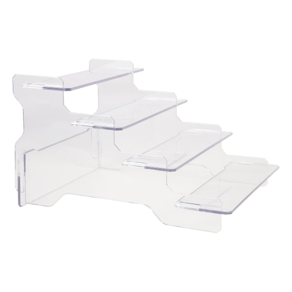 Fjerlags plastdisplaystativ plastmodel displaystativ aftageligt stigestativ (20,8X16,8X12CM, transparent)