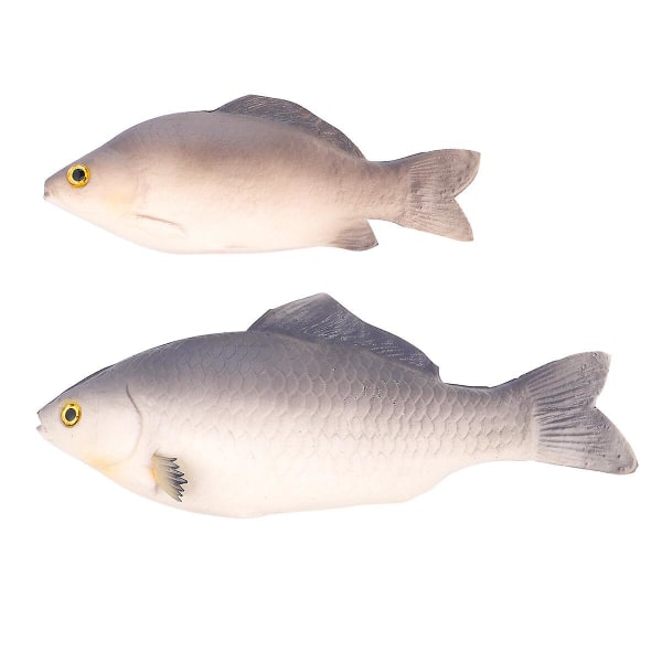 2 stk Kunstig fisk realistisk fiskelegetøjssæt model velegnet til madudstilling børn elsker (som vist på billedet)