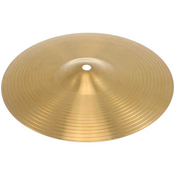 10-tums brass hi-hat cymbal lämplig för nybörjare percussion instrument (guld) (24.30X24.30X0.20CM, guld)