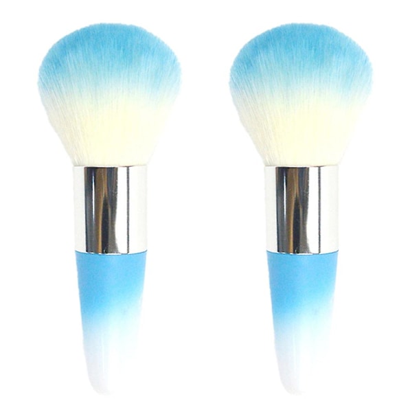 Dust Powder Nail Brush Soft Powder Nail Dust cleaning brush for acrylic and powder blush brushes(Blue)