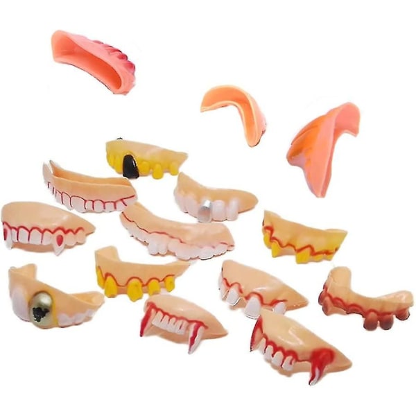 50 st Roliga tänder fula falska tänder busleksak Plast oroliga tänder