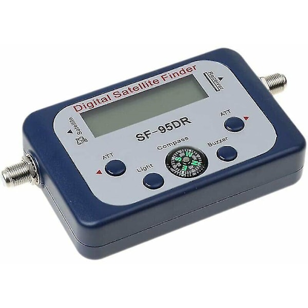 Digital Satellitpejl/Satfinder Paraboldetektor Signal Locator med Kompass Buzzer Svart