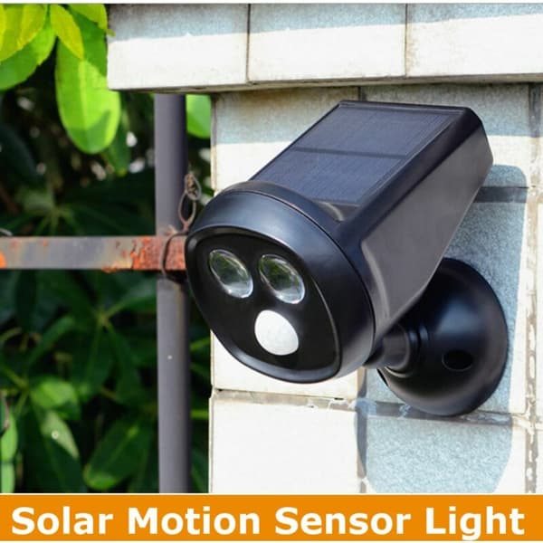 Rörelsesensor 2 LED solcells säkerhetslampa LAVENTE