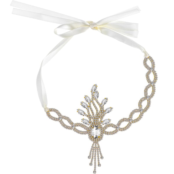 Lurrose Krystal Bryllups Hovedbånd Brud Hovedbånd Brud Elegant Kvinde Hår Tilbehør (Guld)