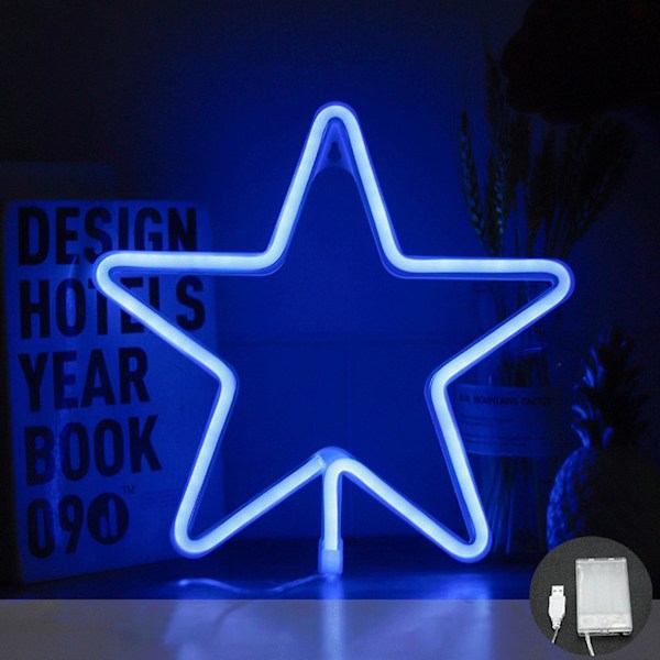 Jul Neonljus, LED Neonljus För Väggdekoration, Batteri Eller USB-Drivna Julformade Dekorativa Vägglampor（C）