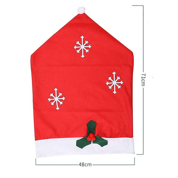 Julmatstolsöverdrag, 4 st 60*50cm stolsryggöverdrag