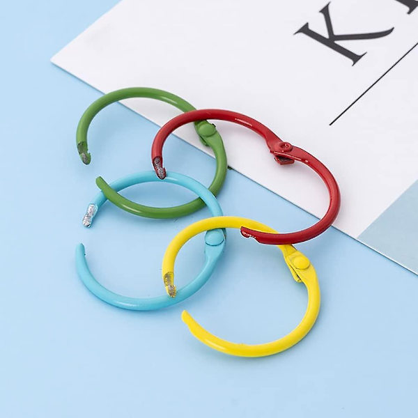Bokringar, Färgglada Bokringar, Metall Bokringar, Binde Ringar, Binde Metall Ringar, För Anteckningsbok Scrapbooking Bok Binde Nyckelring, 20st