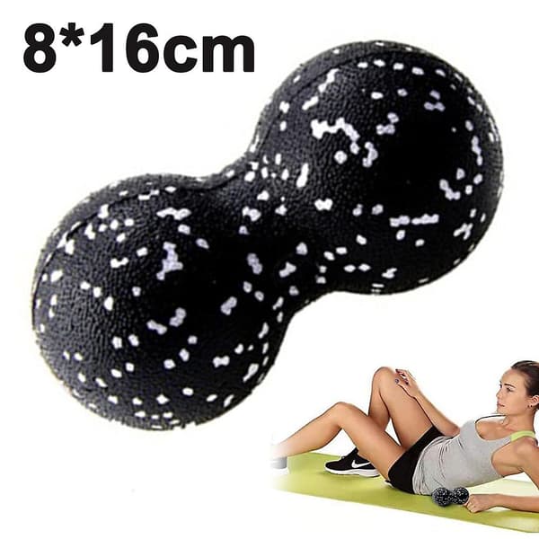 Massagebold | EPP fitness massagebold - 8*16cm sorte og hvide prikker