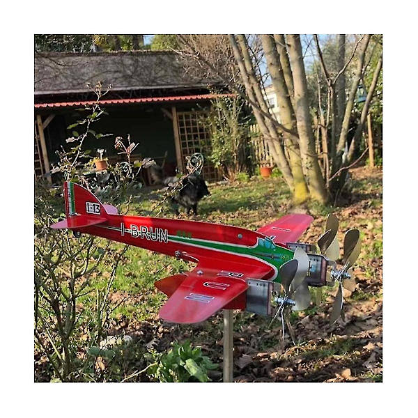 J3 Flyvemaskine Vejrhane, Sm 79 Sparviero 3d Flyvemaskine Vejrhane, Håndlavet Flyvemaskine Vind Spinner（Som Vist）