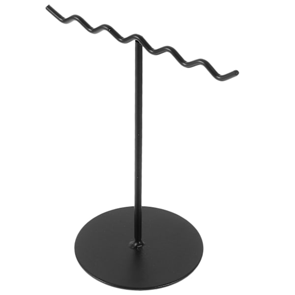 Smyckesförvaringsställ örhänge ställ örhänge display ställ halsband ställ (13.5X12X7cm, svart)