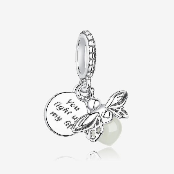 925 Sterling Silver Charms Firefly Butterfly Chameleon Pendant Pärlor Passar Pandora Armband Halsband Smycken för kvinnor（1）
