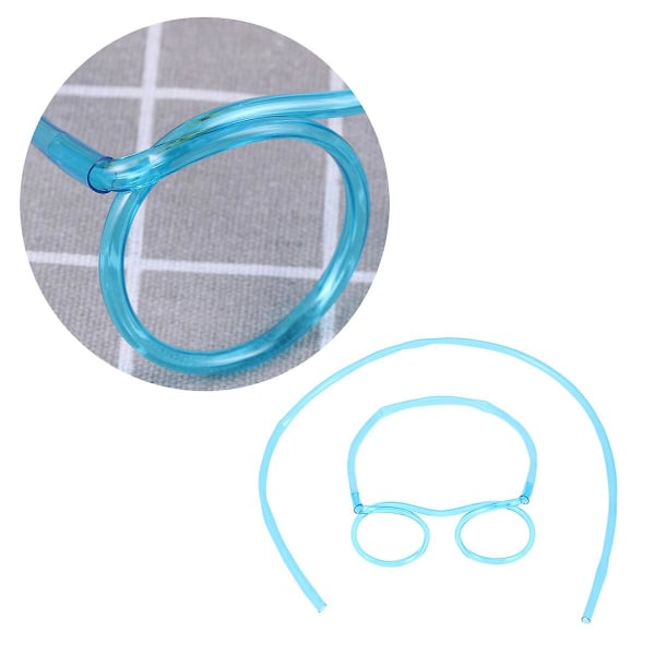 Roliga glasögon sugrör Unika flexibla dricksrör Barnfesttillbehör (slumpmässiga färger enligt bilden)