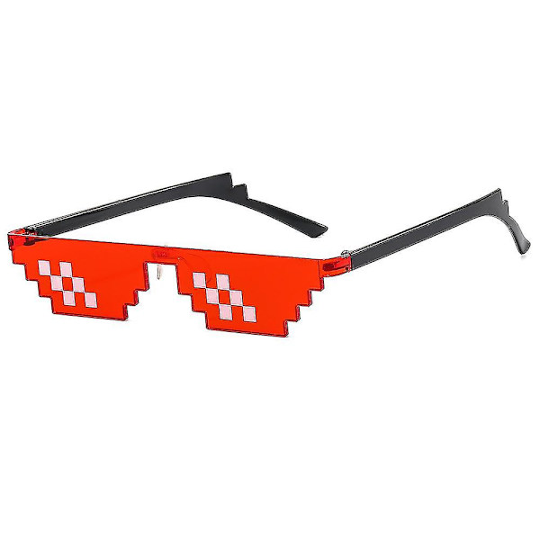 5 stk solbriller pixelerede mosaikbriller festbriller