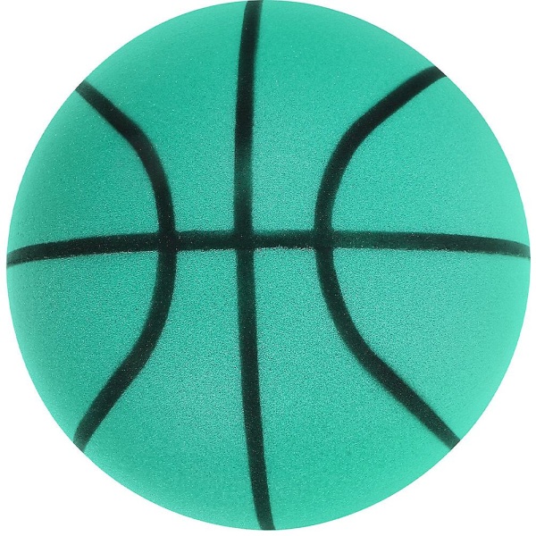 Innendørs trenings stille basketball elastisk basketball leketøy bærbar stille elastisk basketball (18.00X18.00X18.00CM, grønn)