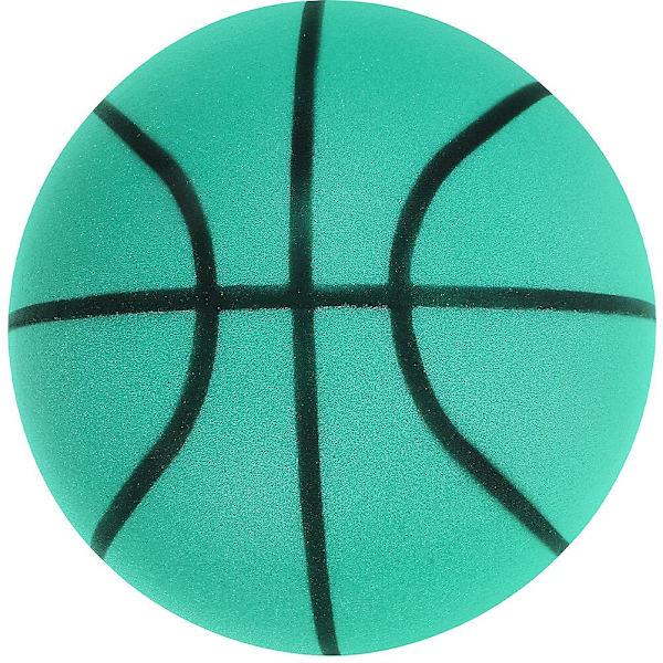 Tyst inomhusträning basketboll elastisk basketboll leksak bärbar tyst elastisk basketboll (18.00X18.00X18.00CM, grön)