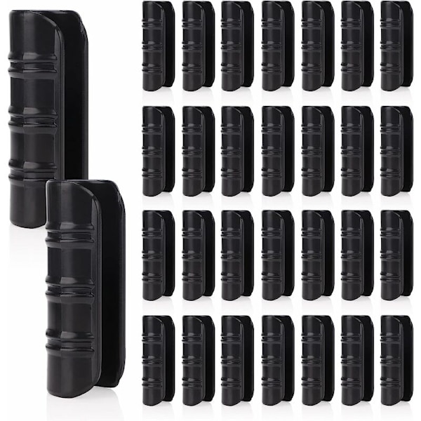 30-pack växthusklämmor i plast för växthusfilmklämmor, rörklämmanslutningssats, svart, 32 mm