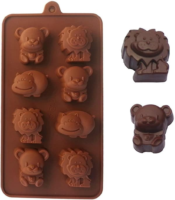 Premium silikone bageform/muffinform til muffins, kager, budding og gelé - Høj kvalitet silikone kageform (chokoladefarve)