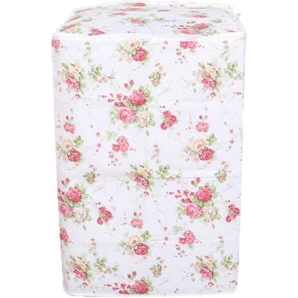 Päältä täytettävän pesukoneen suojus, vedenpitävä, vetoketjullinen, jousi- ja kukkakuvio, 55*56*83cm