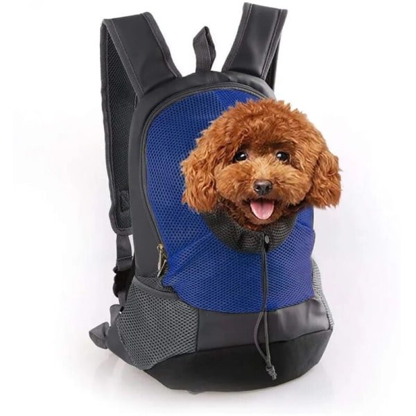 Rygsæk til kæledyr, transporttaske, lille, hund, kat, hvalp (op til 8 kg), håndbagage, rejse, kæledyr, forreste, bagerste, taske, åndbar, mesh, hvalp, blød taske