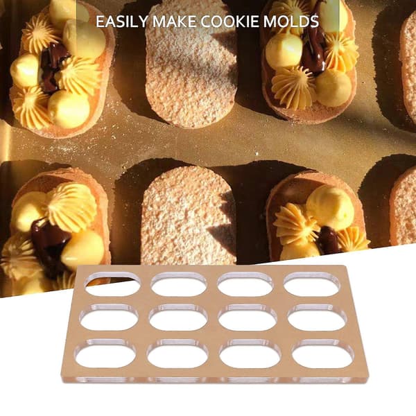 Kakeform Akryl Cookie Form Macaron Dessert Bakeri Diy Bakeverktøy（Transparent）